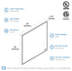 Fogless, Dimmable, Color Temperature Adjustable LED Mirror, Matte Black, 36x36