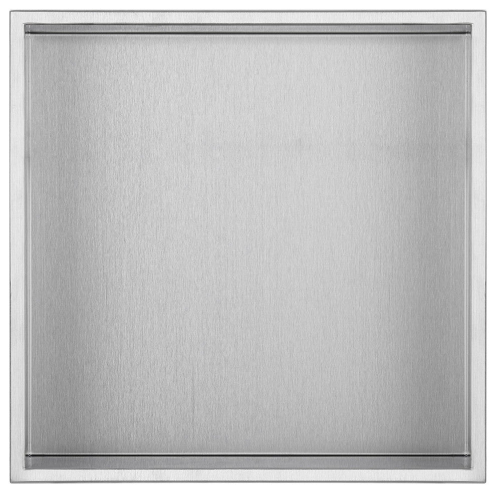 Pulse NI-1212-SSB ShowerSpas Stainless Steel Niche In Brushed Stainless Steel