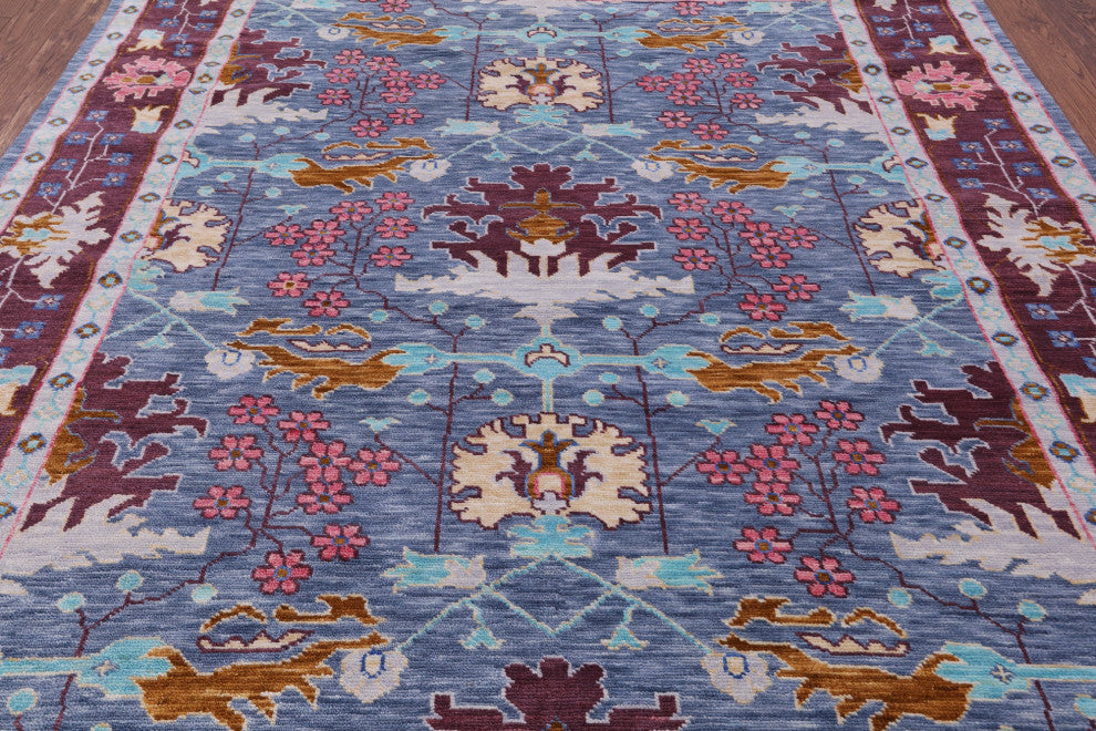 Hand Knotted William Morris Wool Rug 8' 0" X 10' 0" - Q13610