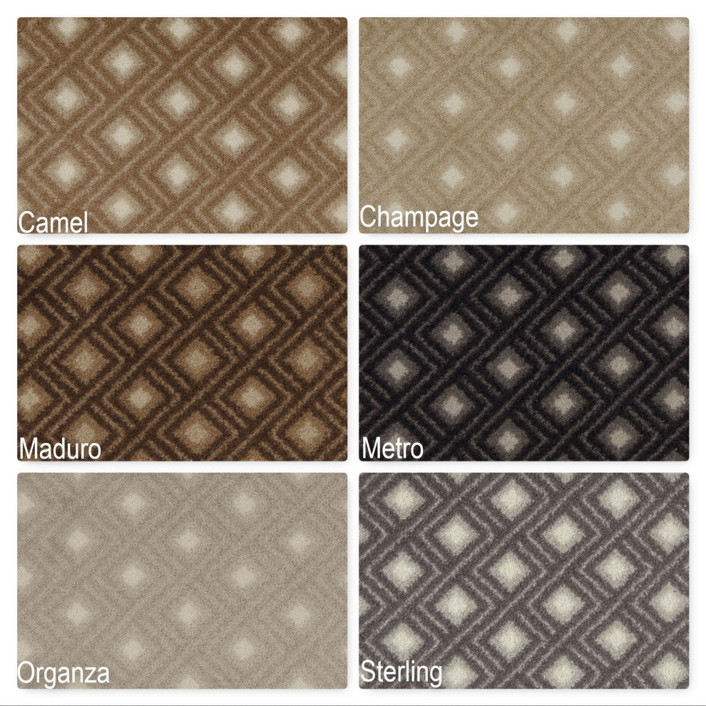Diamond Design 3/8 Thick Indoor Area Rug Carpet, Camel, 7x7