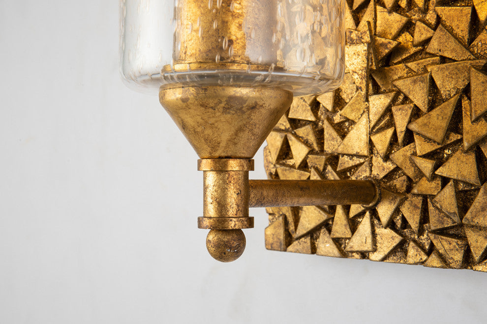 Mosaic 1-Light Bath Vanity Light, Antique Gold