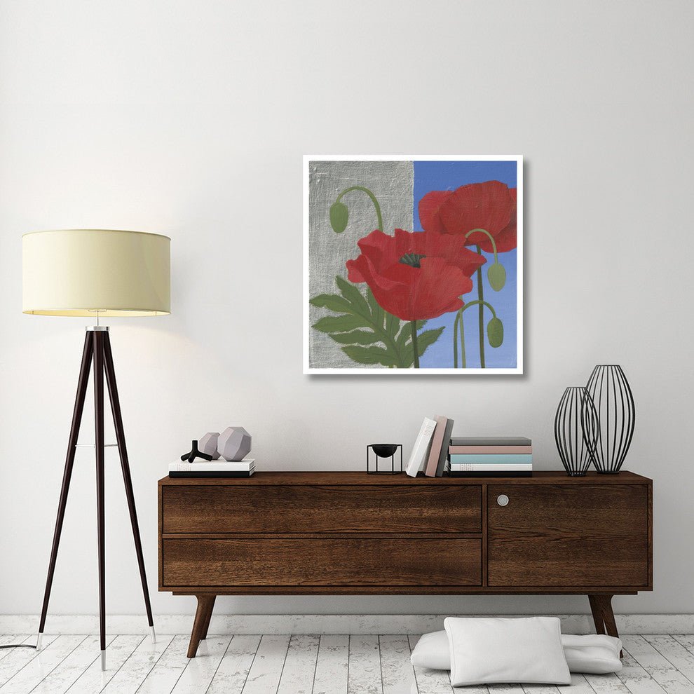"More Poppies" Digital Paper Print by Kathrine Lovell, 38"x38"
