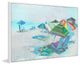 "Taking a Break" Floater Framed Painting Print on Canvas, 60"x40"