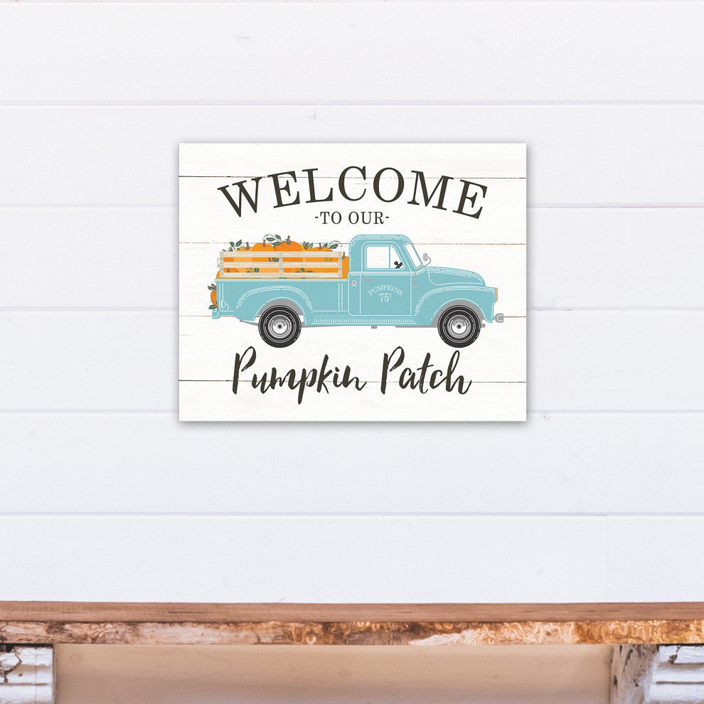 Welcome to Our Pumpkin Patch Print on Canvas