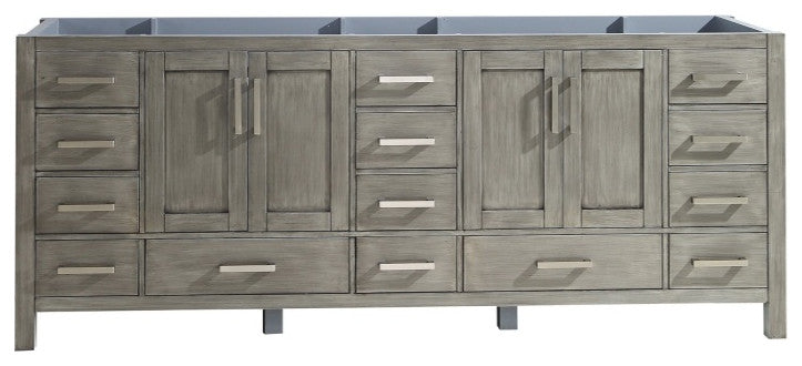 Jacques 84" Distressed Gray Vanity Cabinet Only