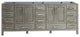 Jacques 84" Distressed Gray Vanity Cabinet Only