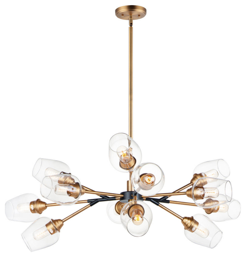 Maxim Savvy 12 Light Chandelier 26347CLABBK