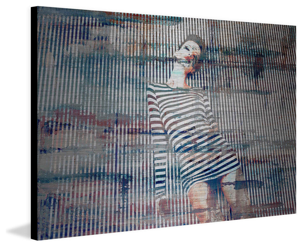 "Stripes" Painting Print on Brushed Aluminum, 18"x12"