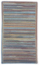 Capel Kill Devil Hill Medium Blue 0210_450 Braided Rugs - 24" X 8' Runner Cross