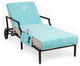 Personalized Standard Chaise Lounge Cover With Side Pockets, Aqua, Q