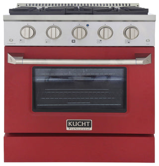 KUCHT Pro-Style 30" 4.2 cu. ft. Range, Red, Natural Gas