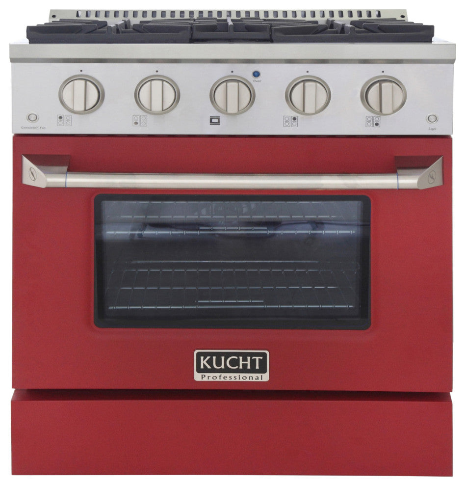 KUCHT Pro-Style 30" 4.2 cu. ft. Range, Red, Natural Gas
