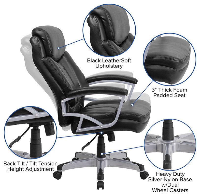 Black 500LB High Back Chair