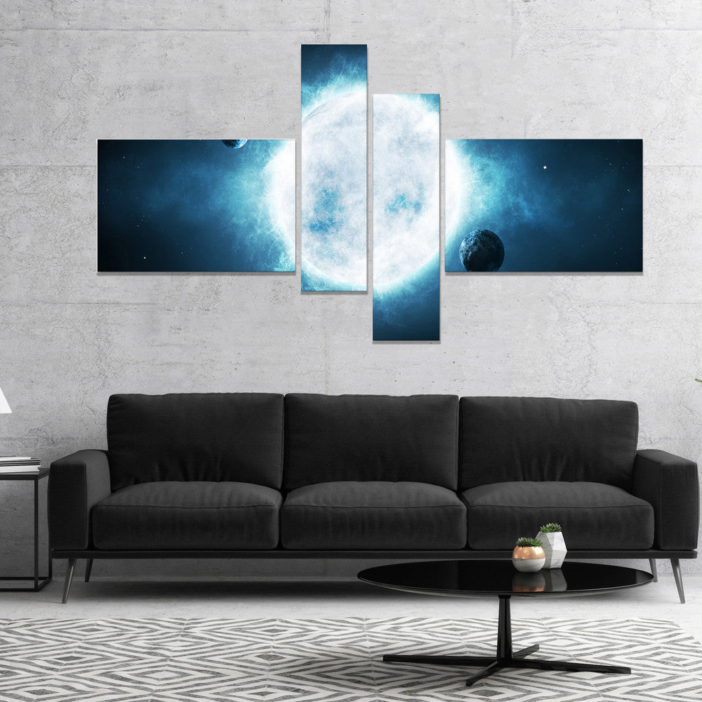 Large Star, Spacescape Canvas Art Print, 60"x32", 4 panels