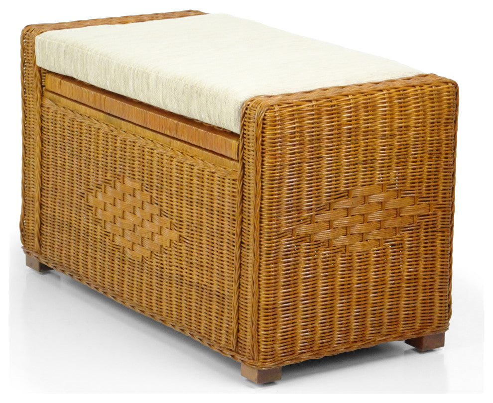 Bruno Ottoman Stool/Organizer, Colonial, 32