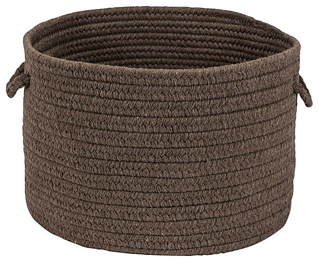 Colonial Mills Basket Sunbrella Solid Mink Round