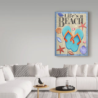Kimura Designs 'Lifes A Beach' Canvas Art, 24"x18"