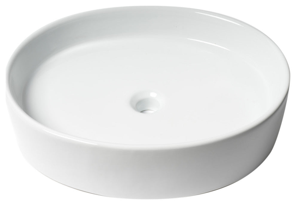 Alfi Brand Abc911 White 22" Oval Above Mount Ceramic Sink
