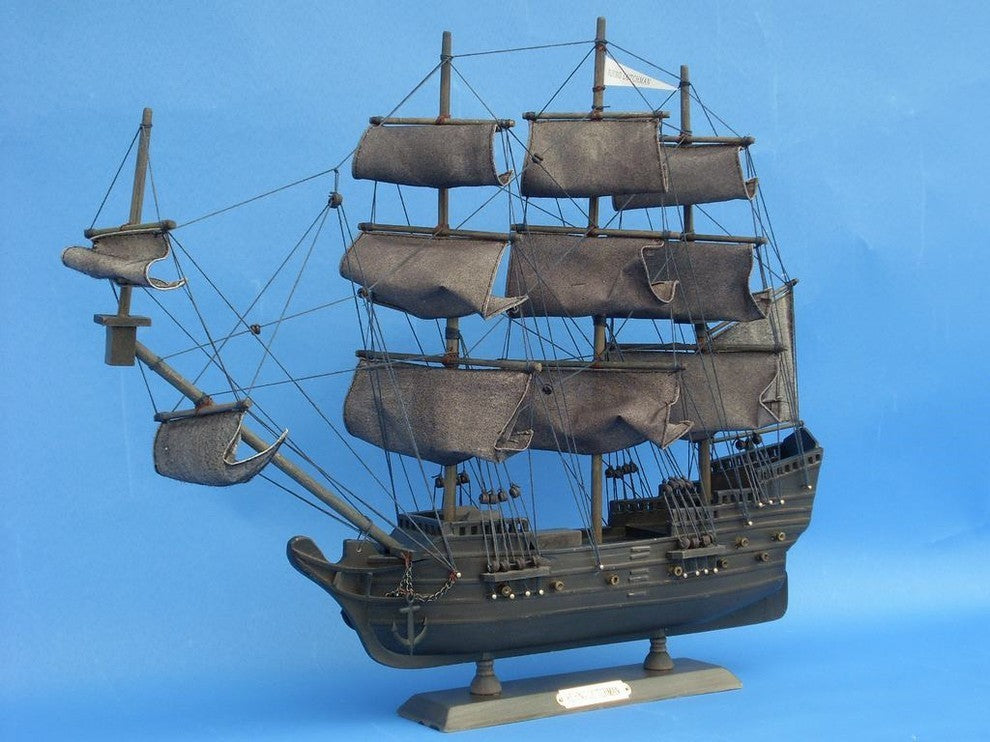 Wooden Flying Dutchman Model Pirate Ship, 20"