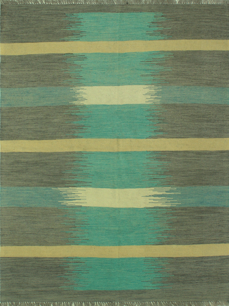 Winchester Kilim Roshan Charcoal/Ivory Rug, 4'9x6'5