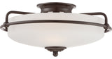 Griffin 3-Light Flush Mount, Palladian Bronze