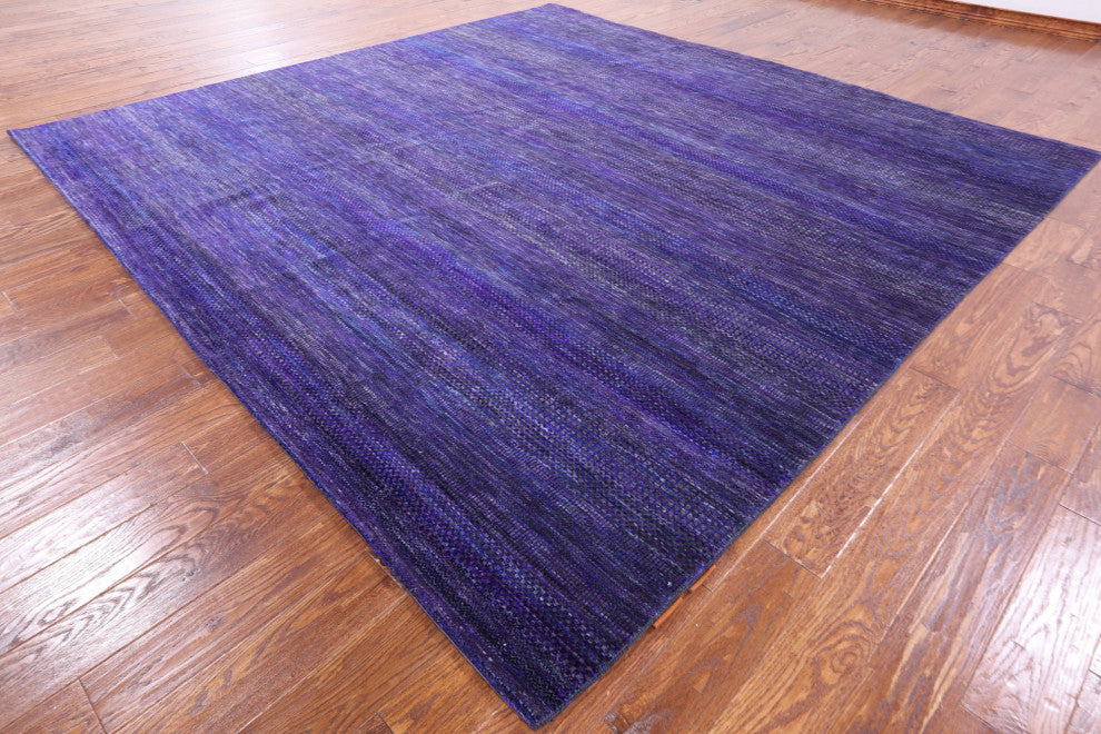 10' Square Super Savannah Gabbeh Handmade Wool and Silk Rug Q6871
