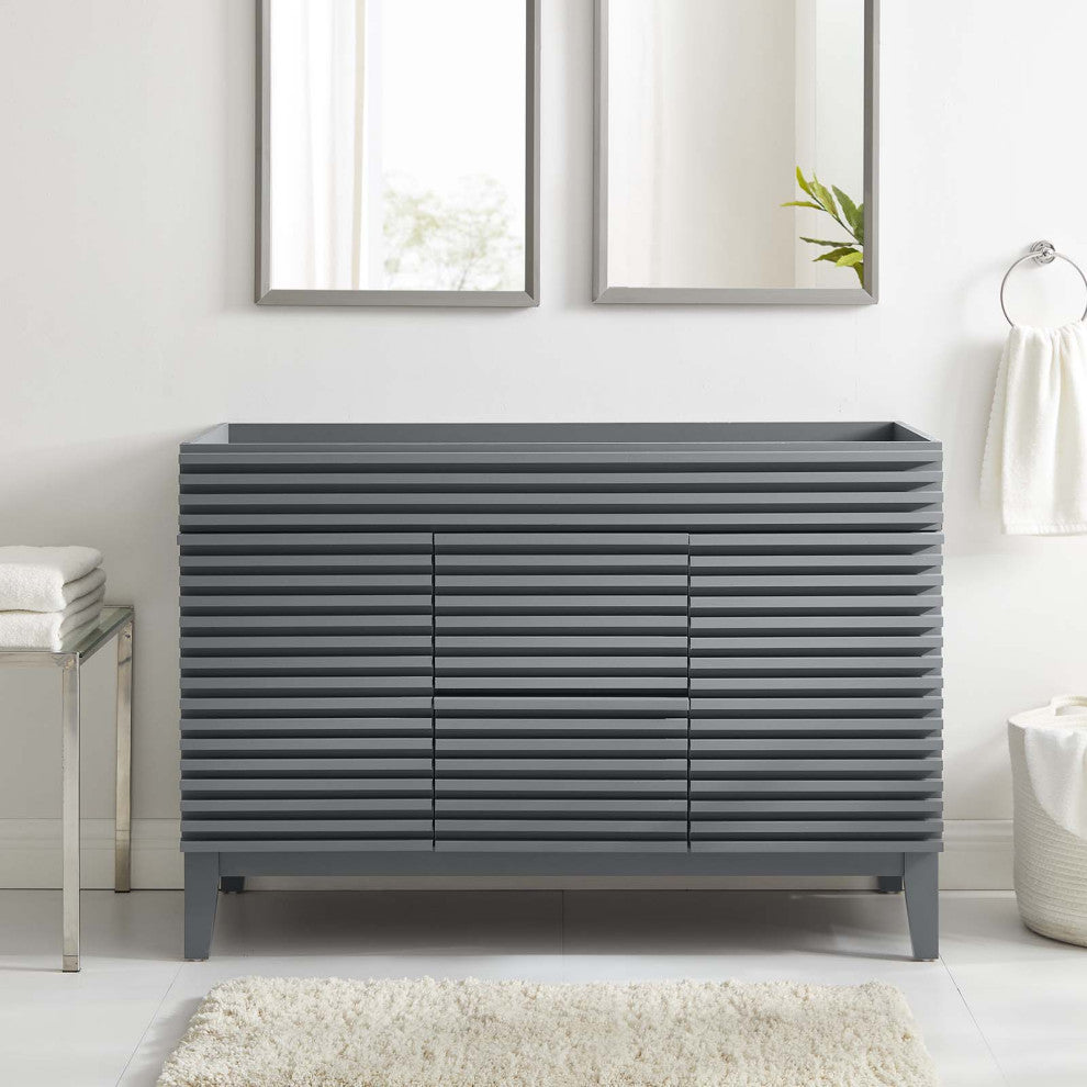 Render 48" Double Bathroom Vanity Cabinet, Gray