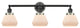 INNOVATIONS 205BK-BPSN-HRSN-G171 3-Light Bath Vanity Light Matte Black