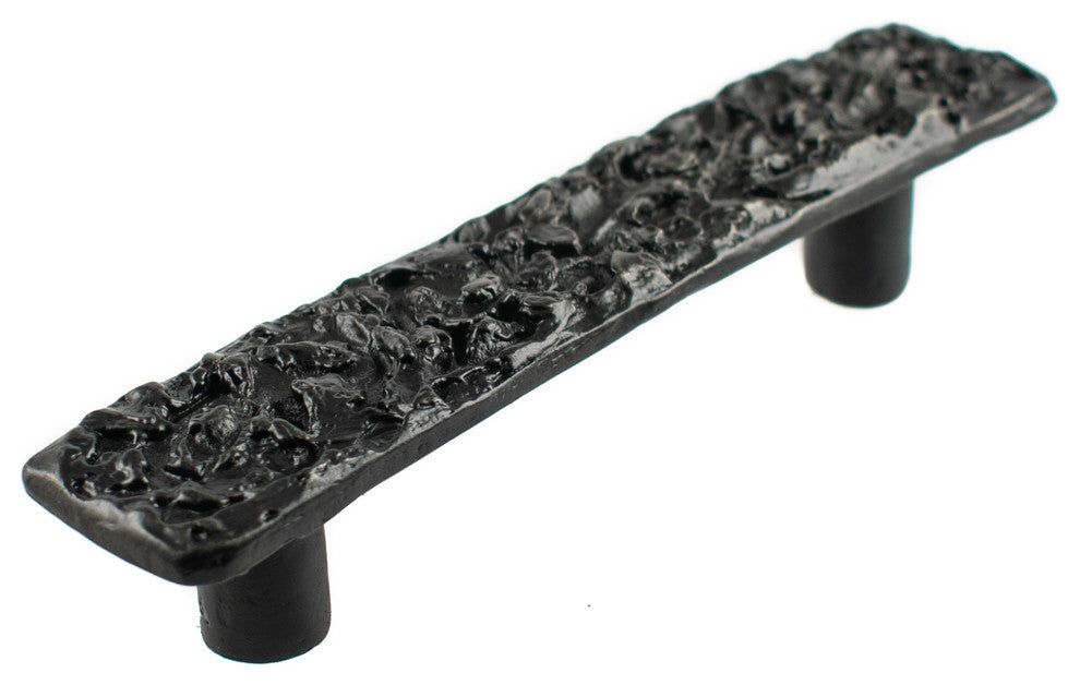 Baroque Pewter Cabinet Hardware Pull, Wrought Iron