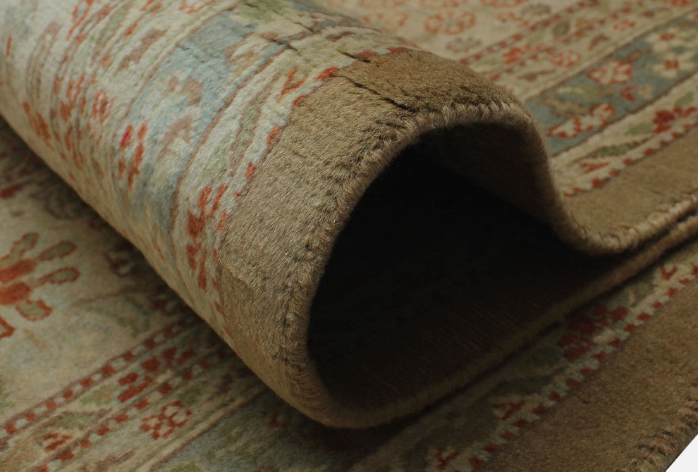 Vegetable-Dyed Versailles H2 Light Brown Rug, 8''1x10''0