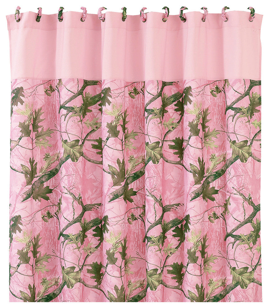Pink Oak Camo Shower Curtain