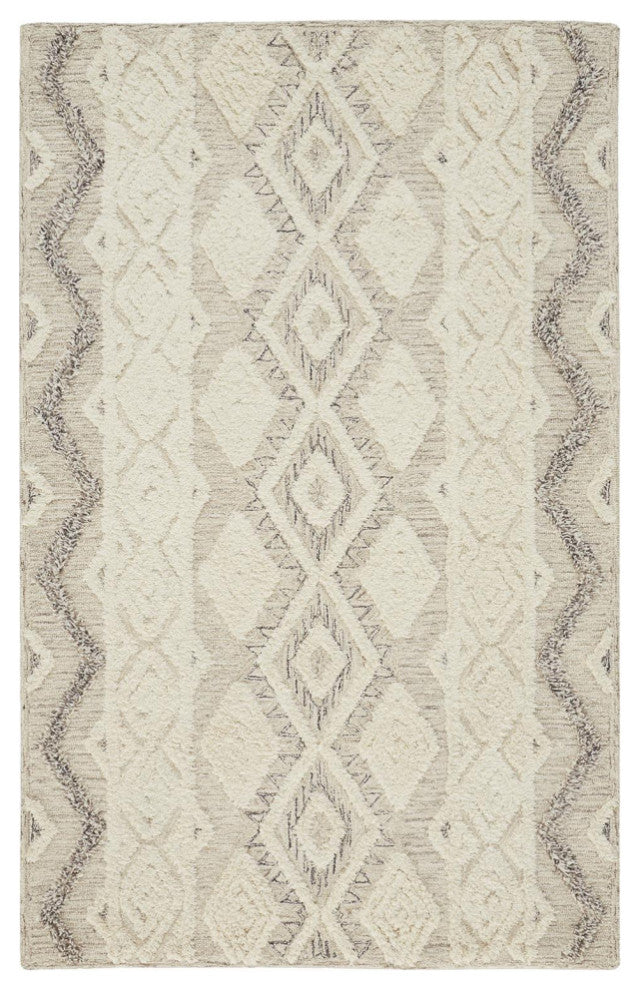 Weave & Wander Elika Gray 9'x12' Hand Tufted Area Rug