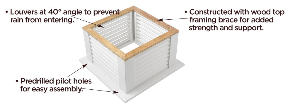 Manchester Vinyl Wood Cupola, 48"x64"