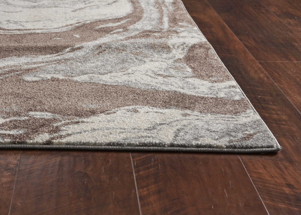 HomeRoots 7' x 10' Polypropylene Mocha Area Rug