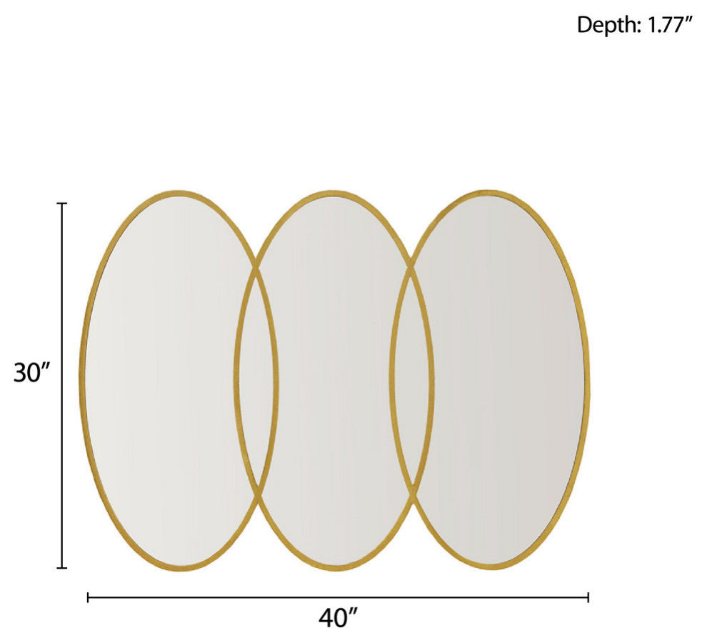 Madison Park Signature Eclipse Silver Trio Wall Mirror, Gold