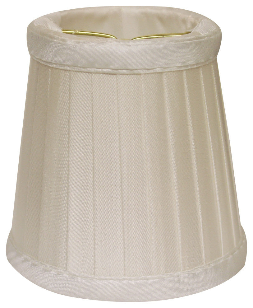 5" Slate Gray Set of 6 Slanted Pleat Chandelier Silk Lampshades
