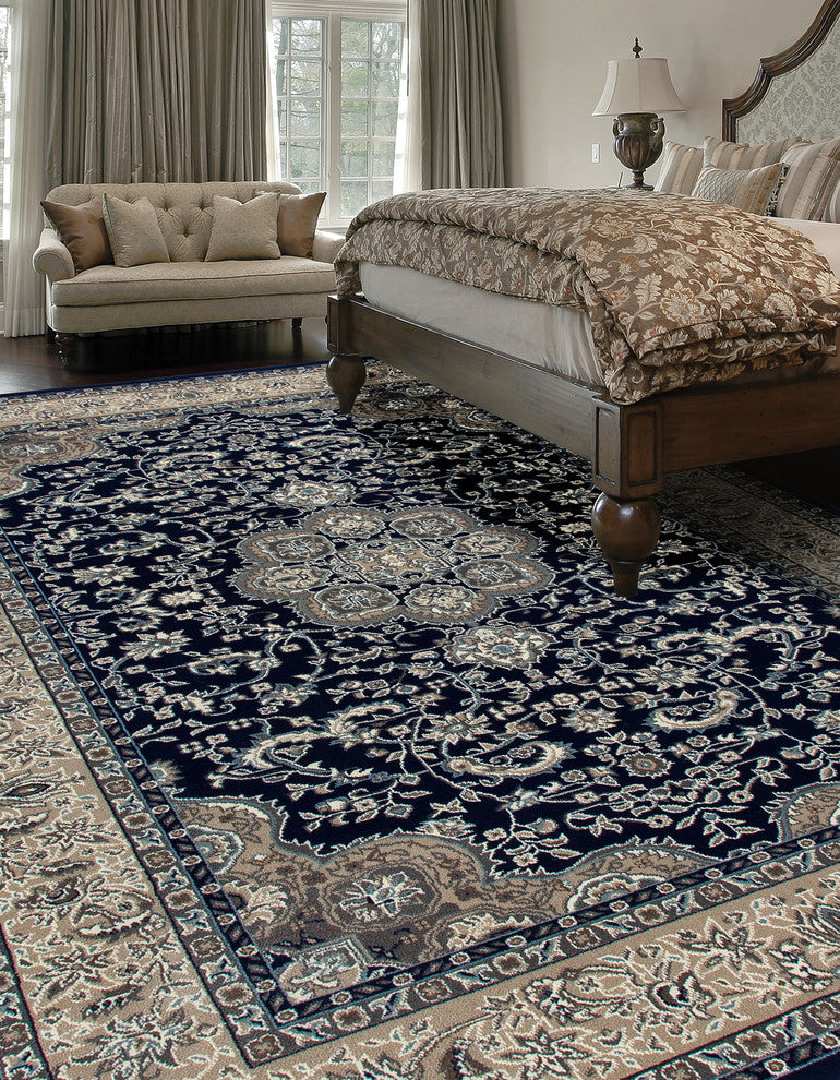 Kensington Center Glow Rug, Navy, 2'7"x11' Runner