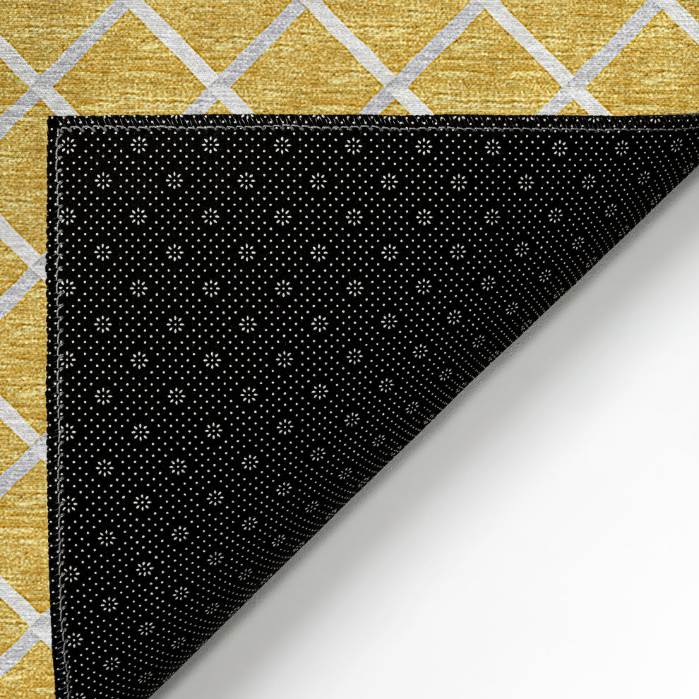 Indoor/Outdoor York YO1 Gold Machine Washable 8' x 10' Rug