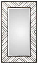Uttermost Karel MDF Metal Glass Decorative Mirror in Rustic Bronze/Gold