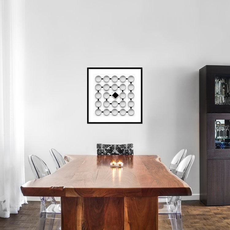 "Helix 2" Framed Digital Print by Wieteke De Kogel, 29x30"