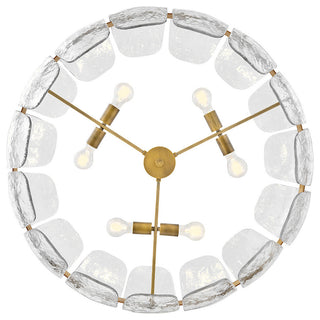 Fredrick Ramond Lillia Large Convertible Drum Chandelier, Heritage Brass