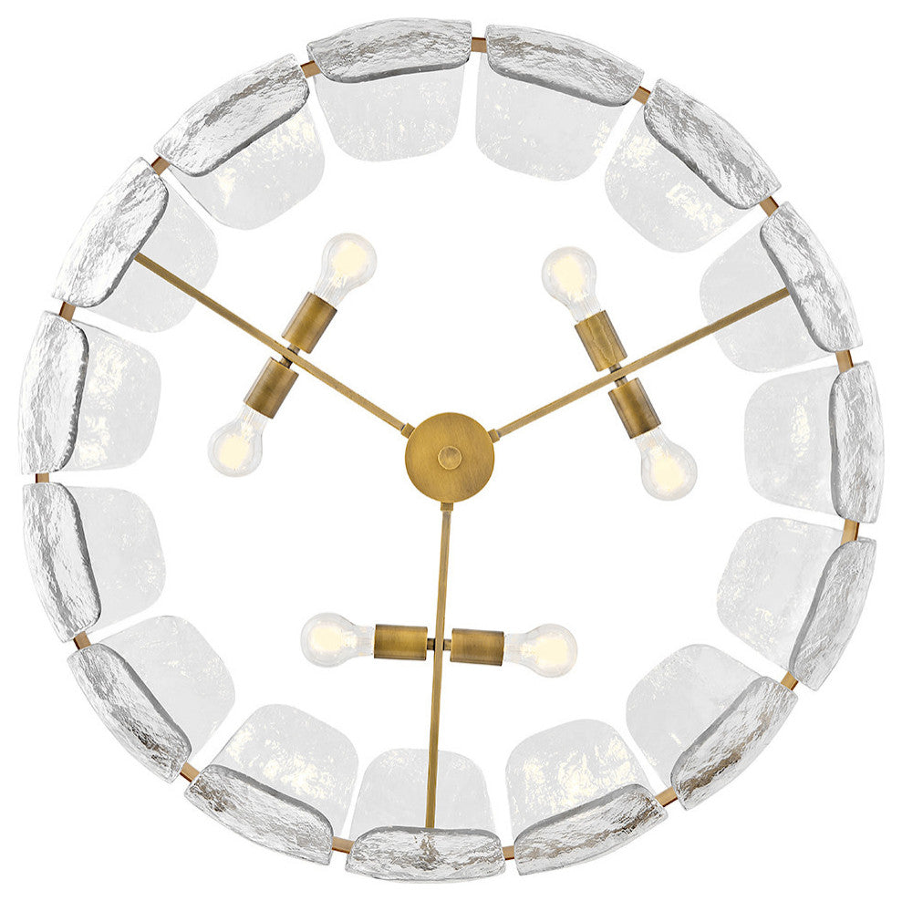 Fredrick Ramond Lillia Large Convertible Drum Chandelier, Heritage Brass