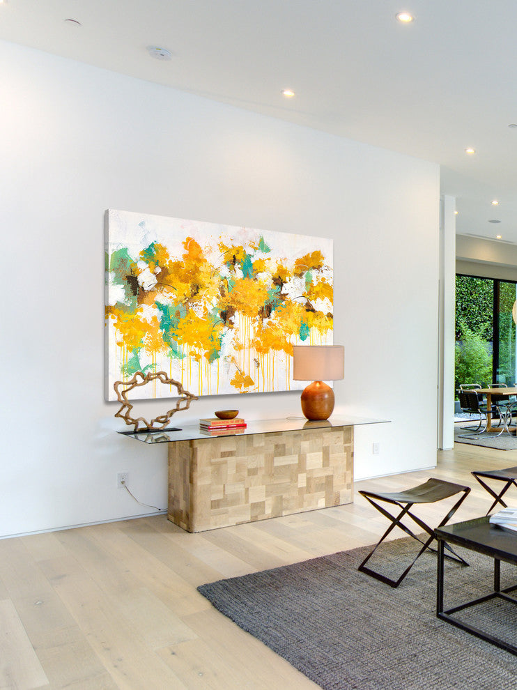 "Flower Friends" by Julie Joy Painting Print Wrapped Canvas, 30x20