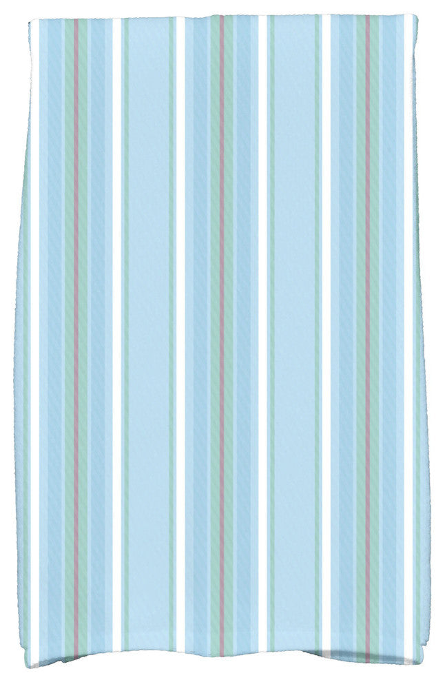 Multi-Stripe, Stripe Print Hand Towel, Light Blue
