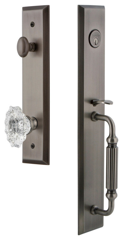 Fifth Avenue 1-Piece Dummy Handleset, F Grip and Biarritz Knob, 849296