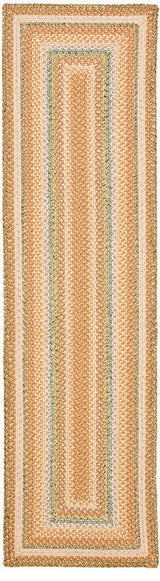 Safavieh Braided Brd314A Rug, Tan/Multi, 8'0"x10'0" Oval