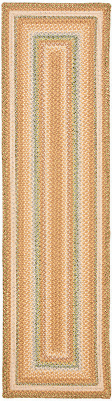 Safavieh Braided Brd314A Rug, Tan/Multi, 8'0"x10'0" Oval