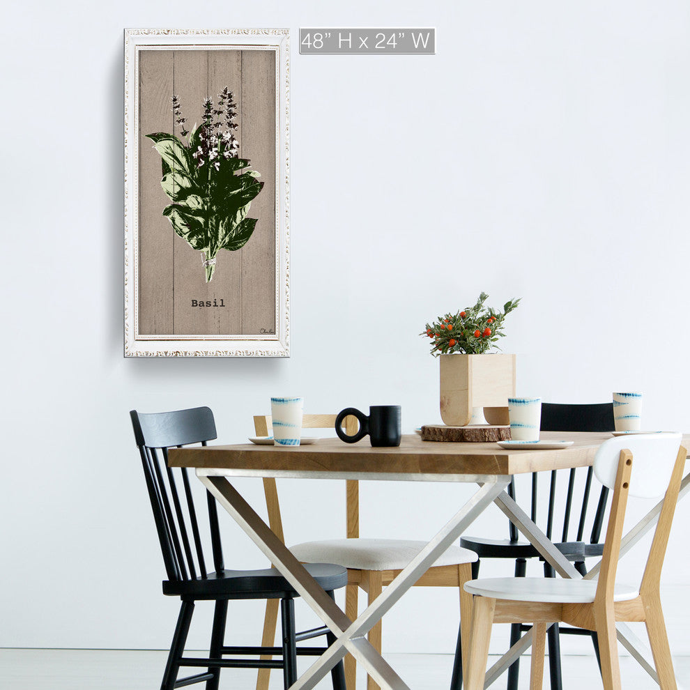 Basil Wrapped Canvas Botanical Kitchen Wall Art