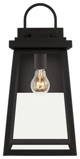 Founders Large One Light Outdoor Wall Lantern, Black