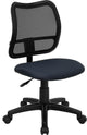 Contemporary Mid-Back Navy Blue Mesh Swivel Task Chair